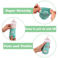 GraGra Silicone Sleeves for Avent Natural Glass Baby Bottles, Silicone Sleeves for Philips Baby Bottle，3 Pack Bottles Shatter Proof Bottle Covers, Anti-Scald, Food Grade Silicone, No BPA