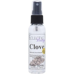 Eclectic Lady Clove Body Spray, Double Strength, 2 ounces, Body Mist for Women with Clean, Light & Gentle Fragrance, Cologne with Soft, Subtle Aroma For Daily Use