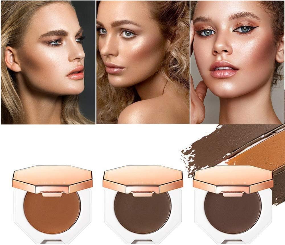 NLLNT Matte Bronzer Cream Contouring Dark Brown Shadow Powder Sun-kissed Tan Glow