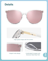 SOJOS Classic Retro Round Sunglasses Women Men Large Glasses SJ2067