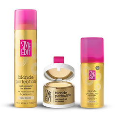 Style Edit Light Blonde Full Size, Travel Size Concealer, and Touch Up Powder - Long-lasting Color, Instant Gray Coverage, Conditions Hair