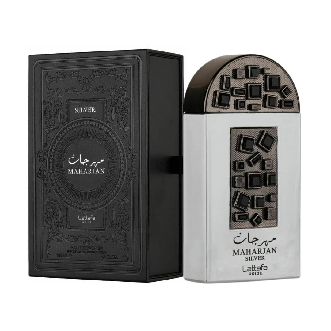 Lattafa Perfumes Maharjan Silver Eau de Parfum Spray for Unisex - 3.4 Ounce
