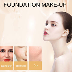 Hydrating Lightweight Foundation Stick with Brush, Matte Finish Long Lasting Foundation Stick, Hydrating Medium Full Coverage Concealer, Light and Smooth Texture, for All Skin Types, Natural
