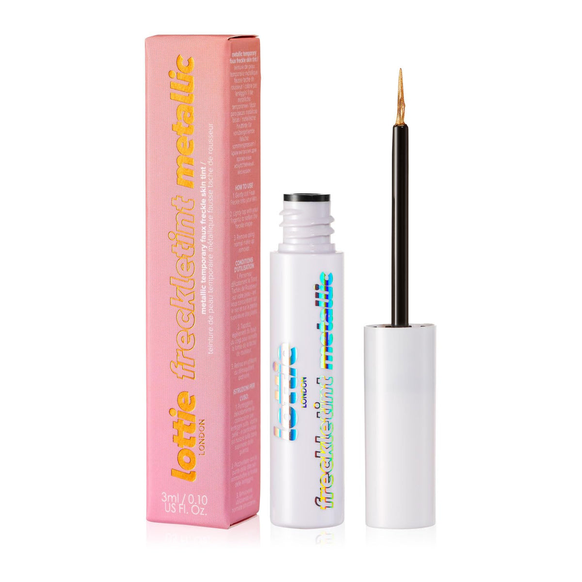 lottie LONDON Faux Freckle Tint- Metallic Gold - Natural Looking Freckles with a Summer Vibe