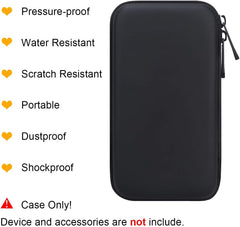 BOVKE Carrying Case Hard Protective Case Impact Resistant Travel Power Bank Pouch Bag USB Cable Organizer for Earbuds, Cable Cords, Charger Adapter, Electronic Accessories Case Wallet, Black