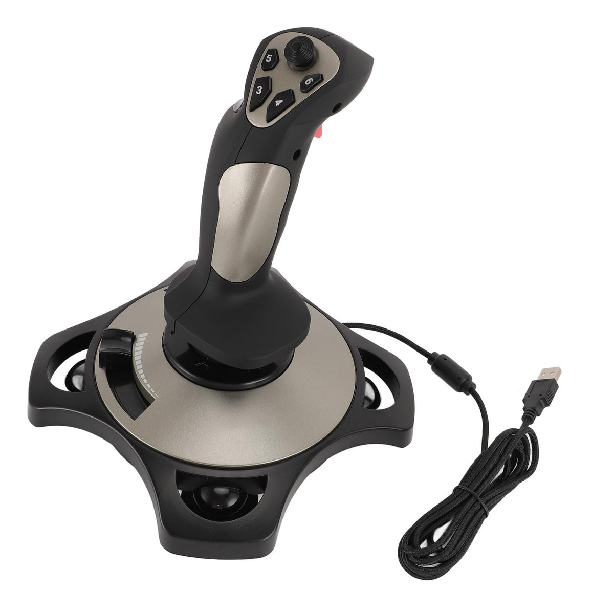 Annadue Flight Simulator Controller, Joystick PC Game Stick X Y R Z Axis, 12 Reprogrammable Buttons, Vibration, Integrated Throttle, Rotating Handheld PC Joystick for Computer for Windows 7 8 10 11