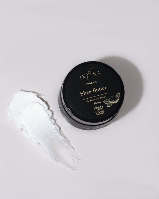 Ixora Certified Organic Shea Butter - Ultra Healing for All Skin Types - Intensely nourishing and moisturizing your skin - 50ml