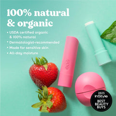 Eos USDA Organic Strawberry Sorbet Lip Balm 2-Pack 4 g