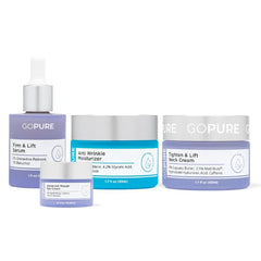 goPure Ultimate Firming Set - Neck, Eye, Anti Wrinkle Creams and Firm & Lift Serum