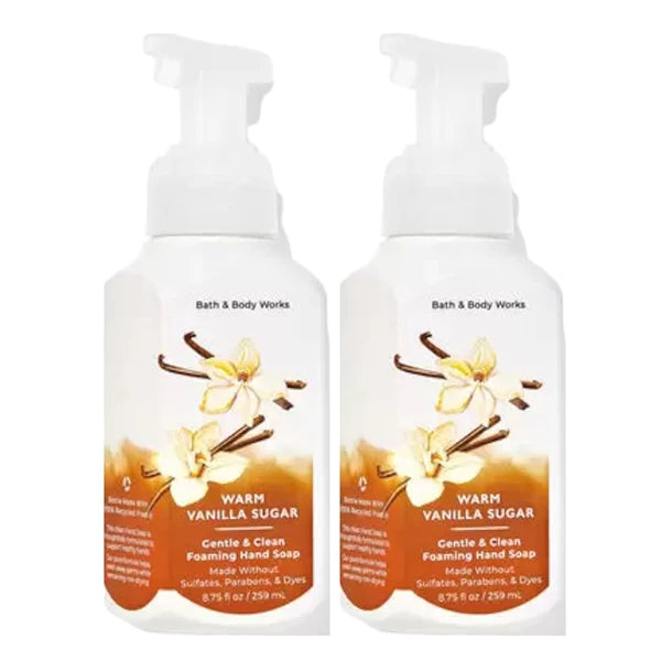 Bath & Body Works Gentle Foaming Hand Soap, Warm Vanilla Sugar 8.75 Ounce (2-Pack)
