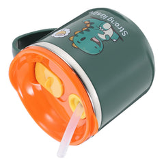 Toddmomy 1pc Kids Milk Cups Spill Proof Insulated Sippy Cups Travel Mug with Lid and Straw for Baby Girls Boys(250ml)
