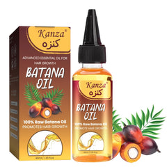 KANZA Batana Oil for Hair Growth 40ml, 100% Natural Organic Batana Oil for Hair Growth, Advanced Essential Raw Batana Oil for Thin Hair Repair Damaged Hair Nourishes Thin Hair Scalp Skin & Hair Growth