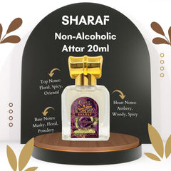 My Perfumes SHARAF from PARFUM DELUXE Non Alcoholic Halal Attar or Concentrated Perfume Oil for Men and Women 20ml