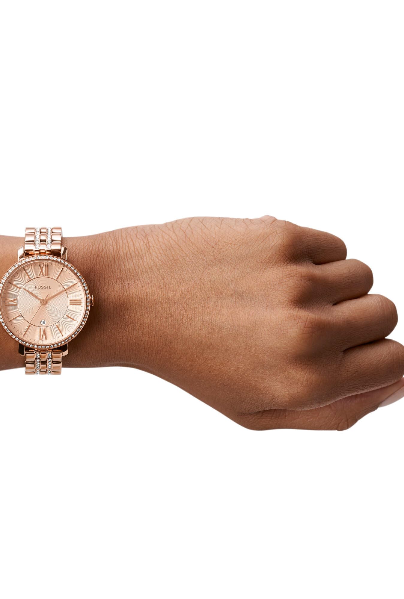 Fossil Women's Quartz Watch, Analog Display and Stainless-Steel Strap Pink