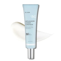 IUNIK Beta-Glucan Water Barrier Moisture Daily Sunscreen Matte & No White Cast SPF 50+ PA++++ Vegan Lifting & Plumping Moisturizing