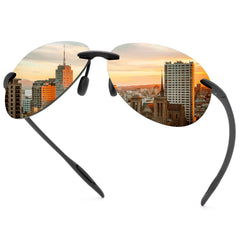 Polarized Sunglasses for Men Women Rimless Frame Driving Glasses UV400 Protection Mirror Lens Shades Sport Eyewear Eyeglasses