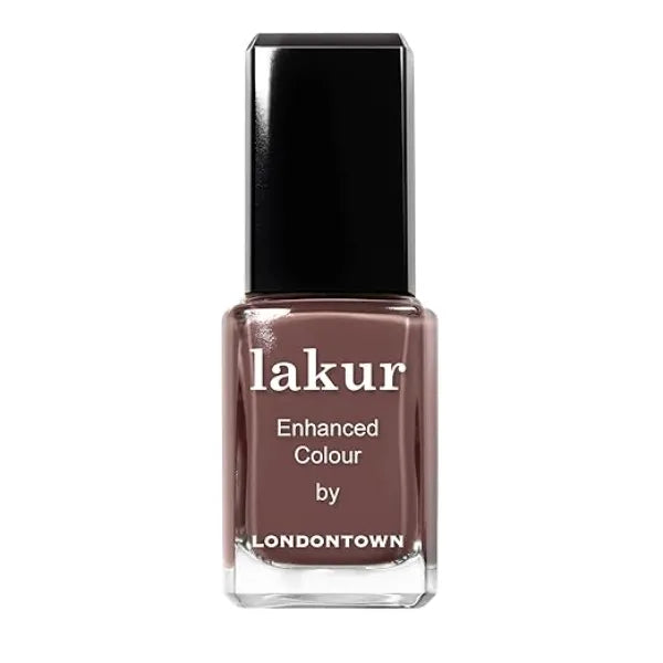 LONDONTOWN lakur Nail Polish Chip Resistant, Non Toxic, Conditions & Hydrates Nails Glossy Creamy Brown, Natural Charm, .40 fl oz