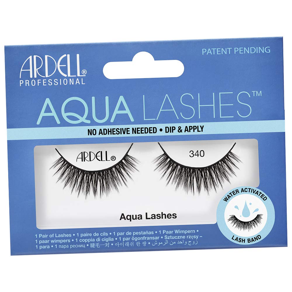 Ardell Professional Aqua Lashes, No Adhesive Needed, User Friendly Lashes- Black Aqua Lashes 340