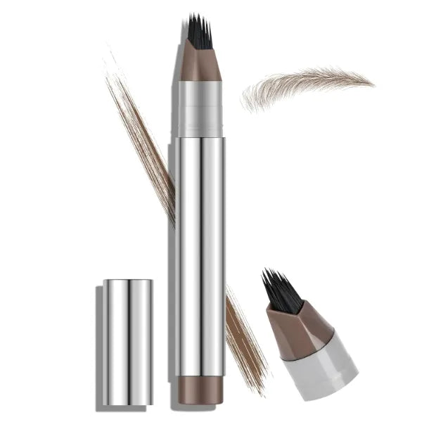 KYDA Microblading Brush Eyebrow Pen, Waterproof Liquid Brow Brush Pen, Brow Fection Angled Brush Eyebrow Pencil, Long Lasting,Quick Drying Natural Makeup, Dark Brown, Vegan & Cruelty-Free