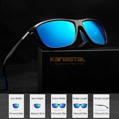 KANASTAL Polarized Sports Sunglasses for Men Women, Classic Square Sun Glasses Driving Cycling Outdoor Lightweight Shades for Womens 100% UV400 Protection