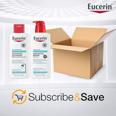 Eucerin Advanced Repair Skin Care Treatment Pack - Body Lotion & Facial Cleanser and Body Wash - 16.9 Oz Bottles (2 Pack)