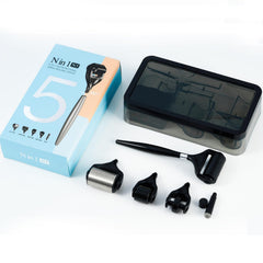 5-in-1 Derma Roller Kit with 0.3mm MicroNeedle, Ice Roller, and Collagen Boost Technology for Skin Rejuvenation – Complete Facial & Body Care System for Hair & Beard