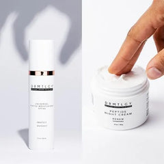 DRMTLGY Universal Tinted Moisturizer with SPF 46 & Peptide Night Cream Set- Universal Tinted SPF & Face Moisturizer 2 Pack