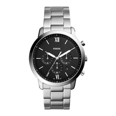 Fossil Men's Neutra Chrono Quartz Stainless Steel Casual Watch, Silver-Toned, FS5384