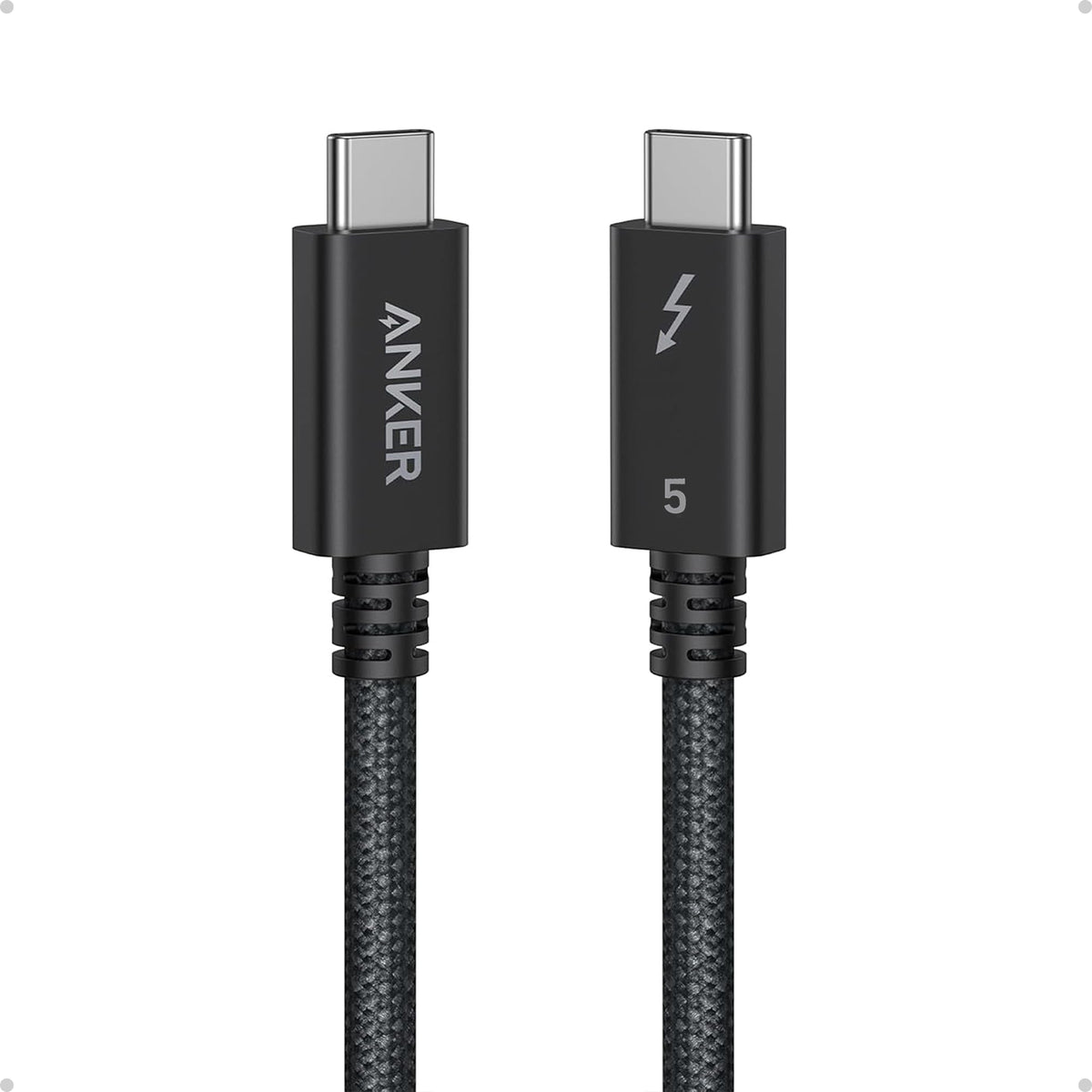 Anker Prime TB5 Cable, 3.3 FT USB C to USB C, 240W Charging Thunderbolt 5 Cable, 80Gbps Data Transfer, Supports 8K/4K Displays, for iPhone 16 Series, MacBook Air, and More