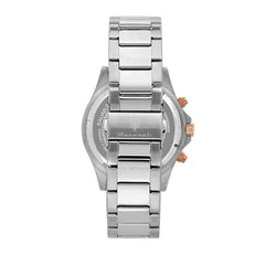 Maserati Sfida Men's Watch, 44 mm, Chronograph, Quartz Watch - Silver/Rose Gold