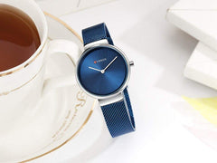 CURREN Analogue Women's Watch (Blue Dial Blue Colored Strap)