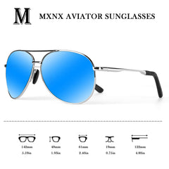 Aviator Sunglasses for Men Polarized Women-mxnx UV Protection Lightweight Driving Fishing Sports Mens Sunglasses MX208