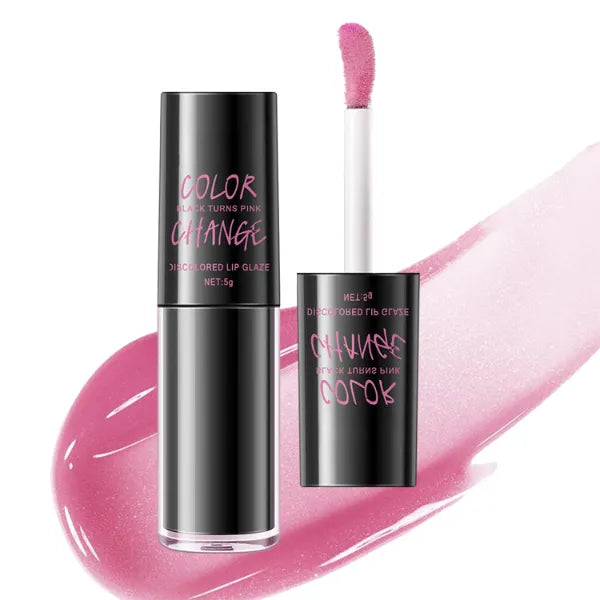Grospe Pink Color Change Lip Gloss, Hydrating & High-Shine Lip Oil, Moisturizing Lip Balm with Natural Color-Adapting Finish