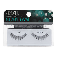 Ardell Professional Natural Lashes, Lightweight, Reusable & Easy To Apply Strip Eyelashes, #108, Demi Black