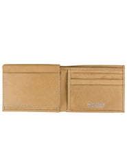 Steve Madden Men Leather RFID Wallet Extra Capacity Attached Flip Pocket Wallet - Tan