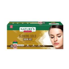 NATURES ESSENCE Glowing Gold Facial Kit (60Grams+15ML)