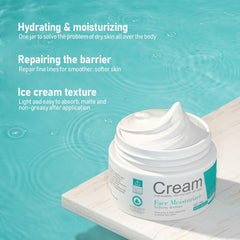 Azonee Skin Care Intensive Face Moisturizer Cream, Hydrating Cream, Facial Moisturizing Lotion for Dry Skin, For Women and Men, Anti-Aging Fragrance-Free Anti-Wrinkle, Apply for Face and Body