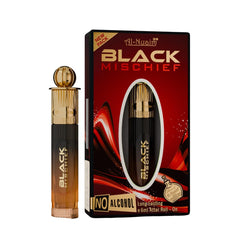 Al-Nuaim Black Mischief Alcohol Free Attar Roll On for Men & Women - Pack of 4 (6ml Each) | Exquisite & Long Lasting Fragrance