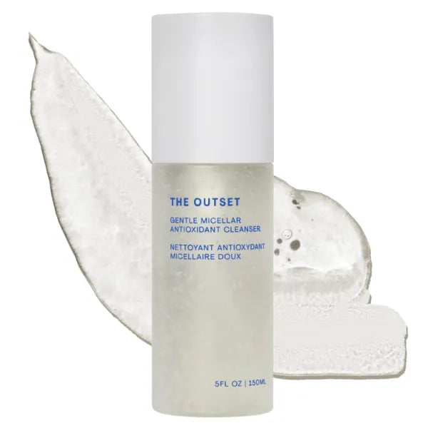 The Outset Gentle Micellar Face Wash & Makeup Remover, Hydrating Facial Cleanser for Sensitive Skin, Antioxidant Cleanser, Fragrance-Free, Vegan Clean Skincare for Dry & All Skin Types, 5 fl oz