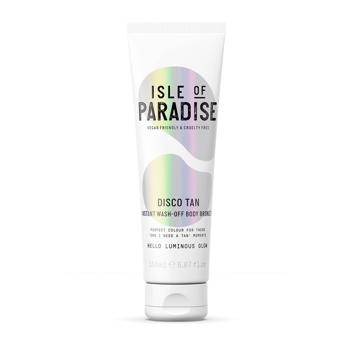 Isle of Paradise DISCO TAN Fake Tan Bronzer (150 ml) Instant Self Tanning Wash Off Glow Natural Ingredients & Vegan