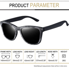 Joopin Sunglasses for Men Women, Fashion Polarized Sun Glasses Retro Square Shades UV Protection Driving