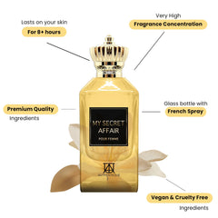 AUTHENTEQUE - My Secret Affair Perfumes For Women - Inspired by JPG’s Scandal - Long Lasting Perfume - 3.4 Fl Oz - Jasmine, Orange Blossom, Freesia & Lilly of the Valley - Cruelty Free - 100ml