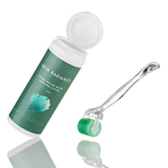 Derma Roller With Individual Needles - Skin Radiance UK Microneedle Roller for Wrinkles, Hair Growth, Scar Removal & Dark Spot Removal. Case & Instructions included - Derma roller 0.5