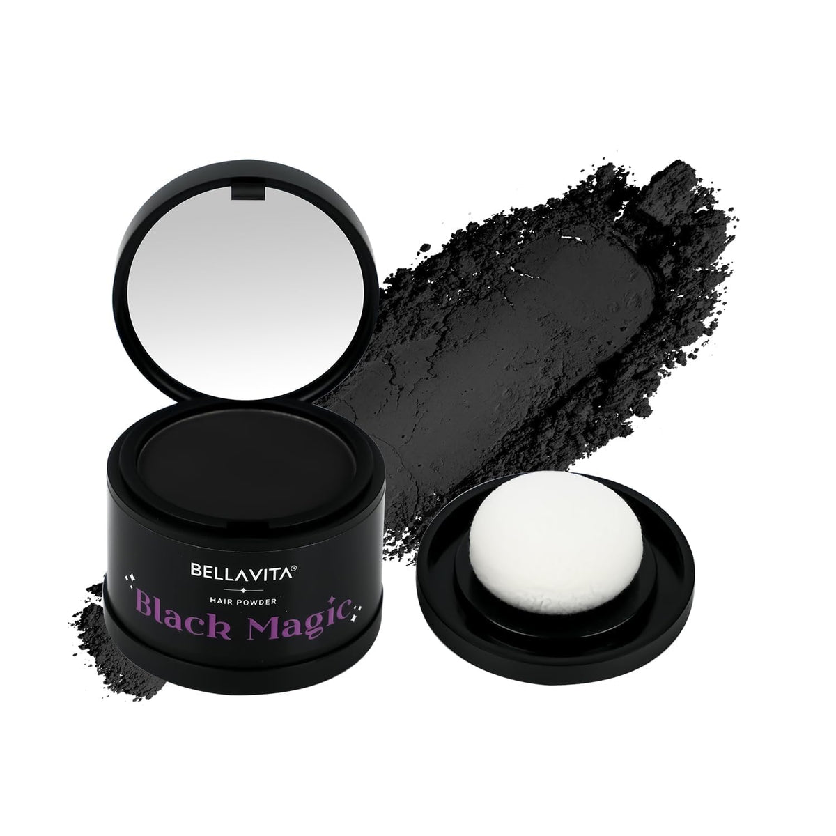 BELLAVITA Hair Powder 4g | Covers Grey Hair & Bald Spots Instantly | Root Touch Up | Root Cover Up | Sweat-Resistant & Long-Lasting Formula | Natural Looking Colour | Quick cover touch-up