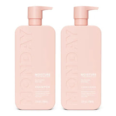 MONDAY HAIRCARE Moisture Shampoo + Conditioner Bathroom Set (2 Count) 27 oz Each for Dry, Coarse, Stressed, Frizzy Hair, Made with Coconut Oil, Rice Protein, Shea Butter and Vitamin E