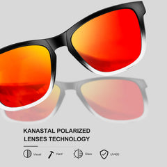 KANASTAL Polarized Sunglasses for Women, Classic Square Mens Sun Glasses, Lightweight Shades for Womens Outdoor 100% UV400 Protection Driving Fishing Golf Outdoor Activities