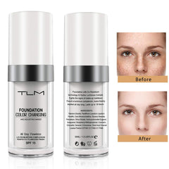 2 Pack Concealer Cover,Flawless Colour Changing Foundation Makeup Base Nude Face Liquid Cover Concealer