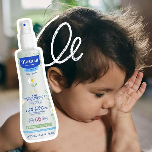 Mustela Baby Hair and Skin Conditioner - With Natural Avocado Water and Chamomile - Vegan and Hypoallergenic - 200ml (Pack of 2)