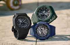 Casio G-Shock Analog-Digital World Time Watch-Blue