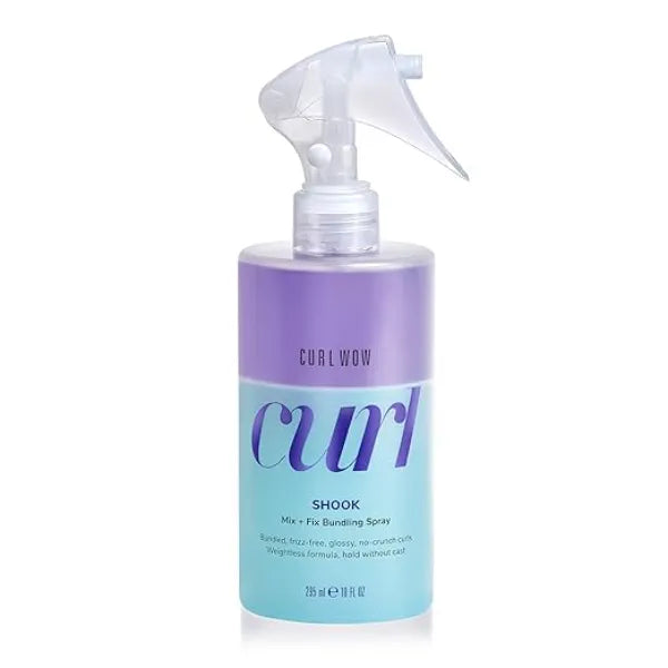 COLOR WOW Curl Wow Shook Mix + Fix Bundling Spray  Shake-to-activate spray combines powerful hydrators + crunch-free polymers for perfectly defined, glossy, frizz free curls 295ml
